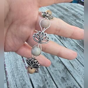 Lotus Flower Wire Wrapped Bracelet